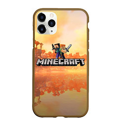 Чехол iPhone 11 Pro матовый Стив Майнкрафт Minecraft, цвет: 3D-коричневый