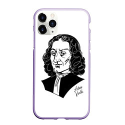 Чехол iPhone 11 Pro матовый Композитор Антонио Вивальди, цвет: 3D-светло-сиреневый