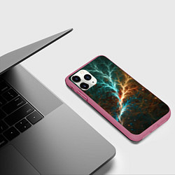Чехол iPhone 11 Pro матовый Мультивселенные, цвет: 3D-малиновый — фото 2