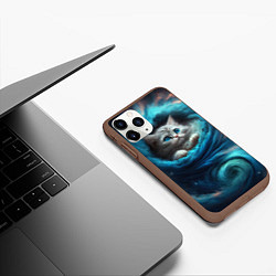 Чехол iPhone 11 Pro матовый Котик в звездных облаках, цвет: 3D-коричневый — фото 2