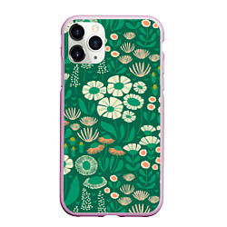 Чехол iPhone 11 Pro матовый Поле цветов