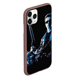 Чехол iPhone 11 Pro матовый Терминатор art, цвет: 3D-коричневый — фото 2