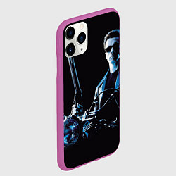 Чехол iPhone 11 Pro матовый Терминатор art, цвет: 3D-фиолетовый — фото 2