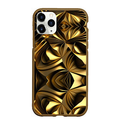 Чехол iPhone 11 Pro матовый Золотой калейдоскоп