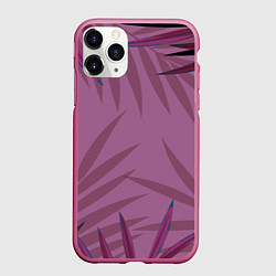 Чехол iPhone 11 Pro матовый Розовая пальма, цвет: 3D-малиновый
