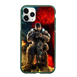 Чехол iPhone 11 Pro матовый Gears of War Маркус Феникс, цвет: 3D-темно-зеленый