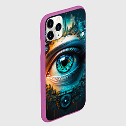 Чехол iPhone 11 Pro матовый Всевидящий глаз, цвет: 3D-фиолетовый — фото 2