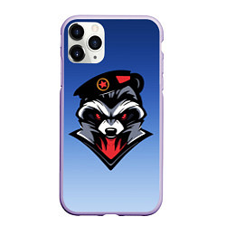 Чехол iPhone 11 Pro матовый Морпех-енот