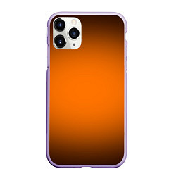Чехол iPhone 11 Pro матовый Кислотный оранжевый с градиентом, цвет: 3D-светло-сиреневый