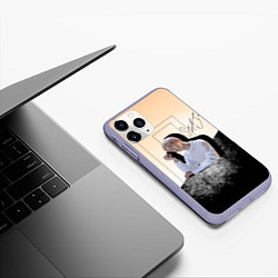 Чехол iPhone 11 Pro матовый Джин и его тень, цвет: 3D-светло-сиреневый — фото 2