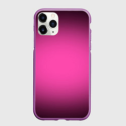 Чехол iPhone 11 Pro матовый Кислотный розовый с градиентом, цвет: 3D-фиолетовый