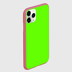 Чехол iPhone 11 Pro матовый Кислотный зеленый, цвет: 3D-малиновый — фото 2
