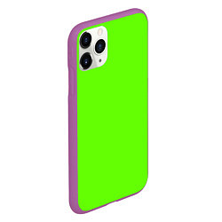 Чехол iPhone 11 Pro матовый Кислотный зеленый, цвет: 3D-фиолетовый — фото 2
