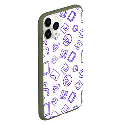 Чехол iPhone 11 Pro матовый World Wide Web, цвет: 3D-темно-зеленый — фото 2