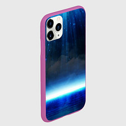 Чехол iPhone 11 Pro матовый Звездопад в океане, цвет: 3D-фиолетовый — фото 2