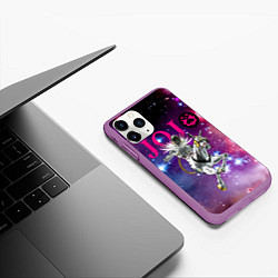 Чехол iPhone 11 Pro матовый Made in heaven - stand of Enrico Pucci - Jojo, цвет: 3D-фиолетовый — фото 2