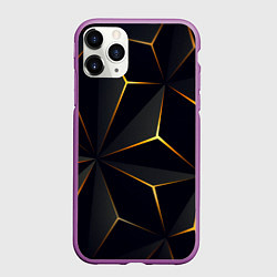 Чехол iPhone 11 Pro матовый Hexagon Line Smart