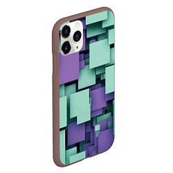 Чехол iPhone 11 Pro матовый Trendy geometric pattern, цвет: 3D-коричневый — фото 2