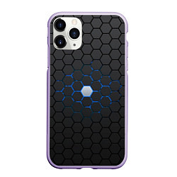 Чехол iPhone 11 Pro матовый Светящаяся ячейка, цвет: 3D-светло-сиреневый