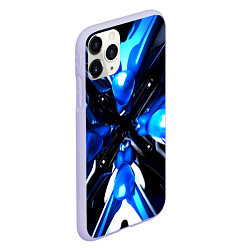 Чехол iPhone 11 Pro матовый Digital abstract fractal, цвет: 3D-светло-сиреневый — фото 2