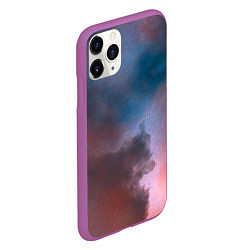Чехол iPhone 11 Pro матовый Сплетение двух космических сияний, цвет: 3D-фиолетовый — фото 2