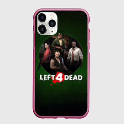 Чехол iPhone 11 Pro матовый Left 4 dead команда, цвет: 3D-малиновый