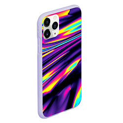 Чехол iPhone 11 Pro матовый Glitch colors, цвет: 3D-светло-сиреневый — фото 2