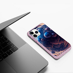 Чехол iPhone 11 Pro матовый Фантастический футбол, цвет: 3D-розовый — фото 2