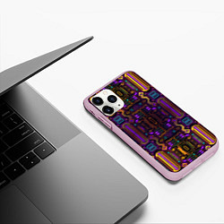 Чехол iPhone 11 Pro матовый Нейроарт 2077, цвет: 3D-розовый — фото 2
