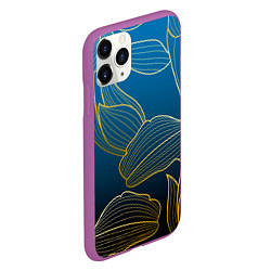 Чехол iPhone 11 Pro матовый Vanguard floral pattern, цвет: 3D-фиолетовый — фото 2