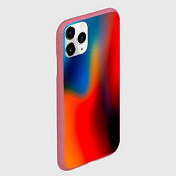 Чехол iPhone 11 Pro матовый Градиент разноцветный, цвет: 3D-малиновый — фото 2