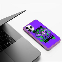 Чехол iPhone 11 Pro матовый Капитан Фиддлс, цвет: 3D-фиолетовый — фото 2