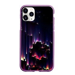 Чехол iPhone 11 Pro матовый Необо закат, цвет: 3D-фиолетовый