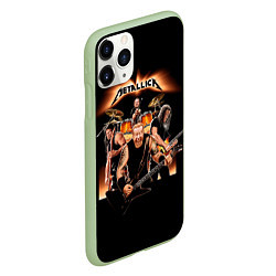 Чехол iPhone 11 Pro матовый Metallica - метал-группа, цвет: 3D-салатовый — фото 2