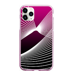 Чехол iPhone 11 Pro матовый Авангардная растровая композиция, цвет: 3D-розовый