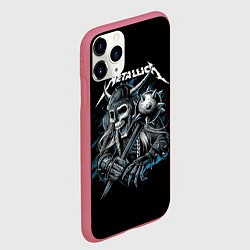 Чехол iPhone 11 Pro матовый Metallica - Викинг, цвет: 3D-малиновый — фото 2