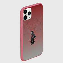 Чехол iPhone 11 Pro матовый Geisha X samurai, цвет: 3D-малиновый — фото 2