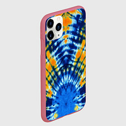 Чехол iPhone 11 Pro матовый Tie dye стиль хиппи, цвет: 3D-малиновый — фото 2