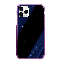 Чехол iPhone 11 Pro матовый Текстура красок, цвет: 3D-фиолетовый