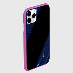 Чехол iPhone 11 Pro матовый Текстура красок, цвет: 3D-фиолетовый — фото 2