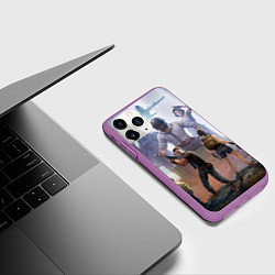 Чехол iPhone 11 Pro матовый PUBG банда, цвет: 3D-фиолетовый — фото 2