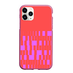 Чехол iPhone 11 Pro матовый Паттерн в стиле модерн розовый, цвет: 3D-малиновый