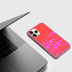 Чехол iPhone 11 Pro матовый Паттерн в стиле модерн розовый, цвет: 3D-малиновый — фото 2