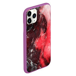 Чехол iPhone 11 Pro матовый Тени и красный туман, цвет: 3D-фиолетовый — фото 2