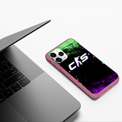 Чехол iPhone 11 Pro матовый Counter Strike 2 - Neon, цвет: 3D-малиновый — фото 2