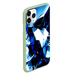 Чехол iPhone 11 Pro матовый Crystal blue form, цвет: 3D-салатовый — фото 2