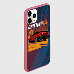 Чехол iPhone 11 Pro матовый Дрифтинг авто, цвет: 3D-малиновый — фото 2