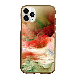 Чехол iPhone 11 Pro матовый Цветная туманность, цвет: 3D-коричневый