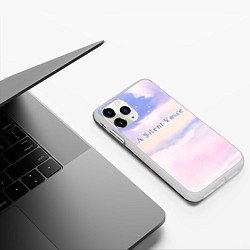 Чехол iPhone 11 Pro матовый A Silent Voice sky clouds, цвет: 3D-белый — фото 2