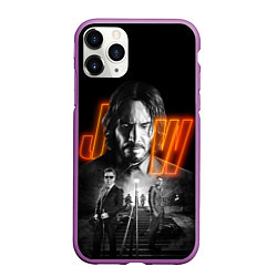 Чехол iPhone 11 Pro матовый John Wick Chapter 4, цвет: 3D-фиолетовый